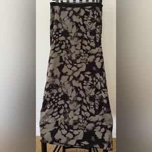 DKNY Black and Gray Abstract Pencil Skirt